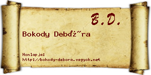 Bokody Debóra névjegykártya